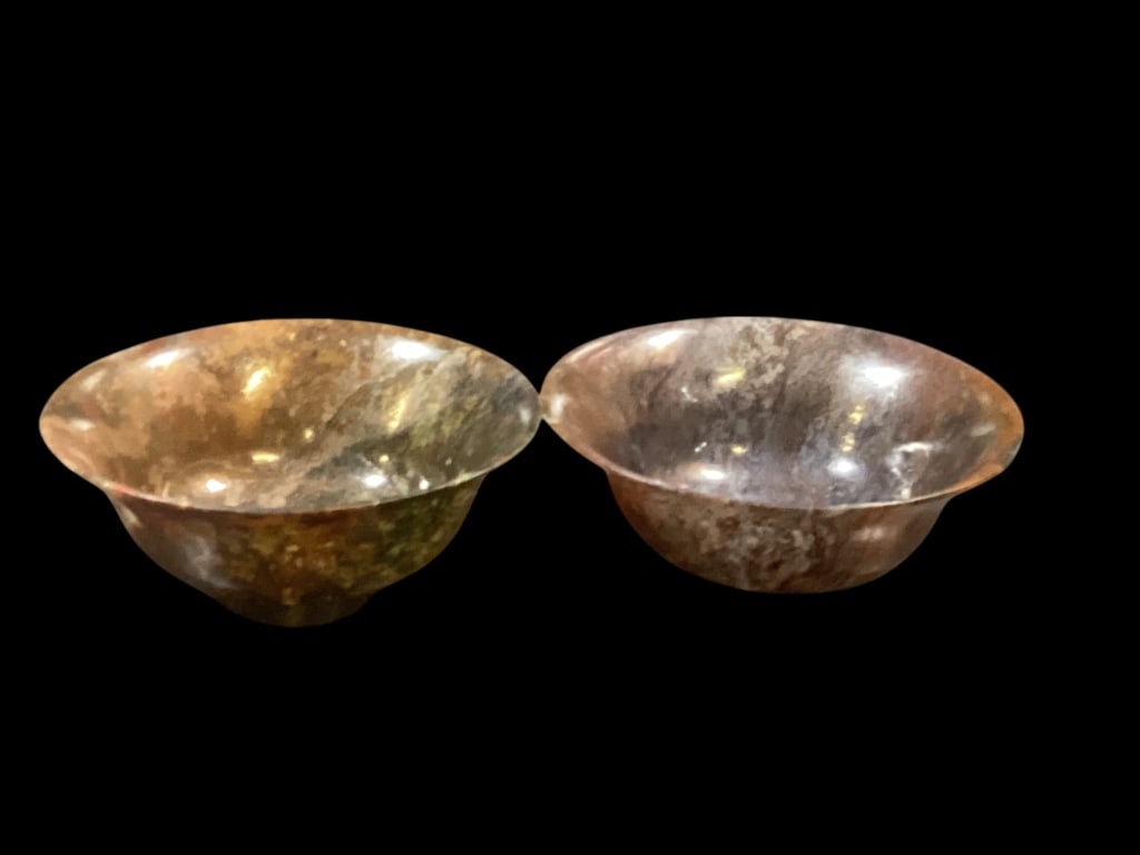 Two Asian Hardstone Carved Bowls (1 of 8)