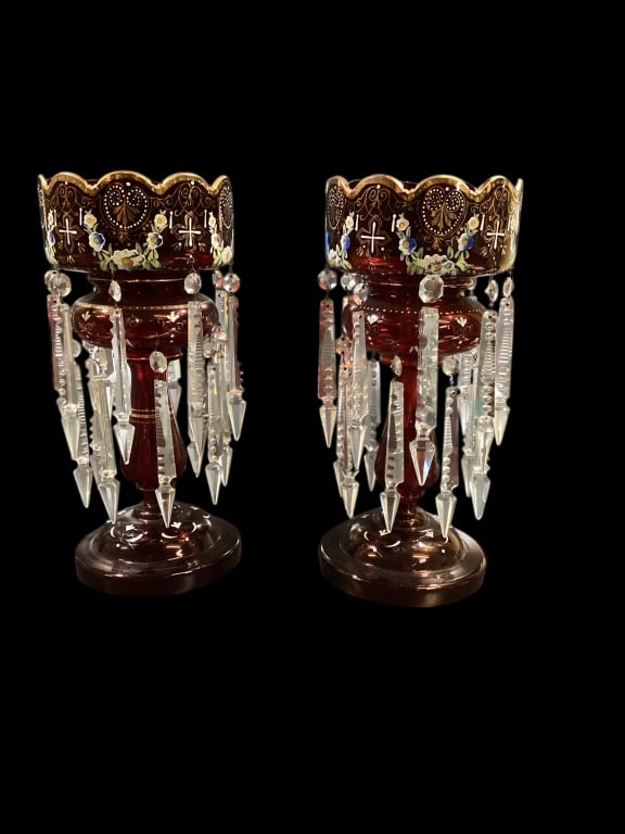 Pair Moser Glass Lusters (1 of 5)