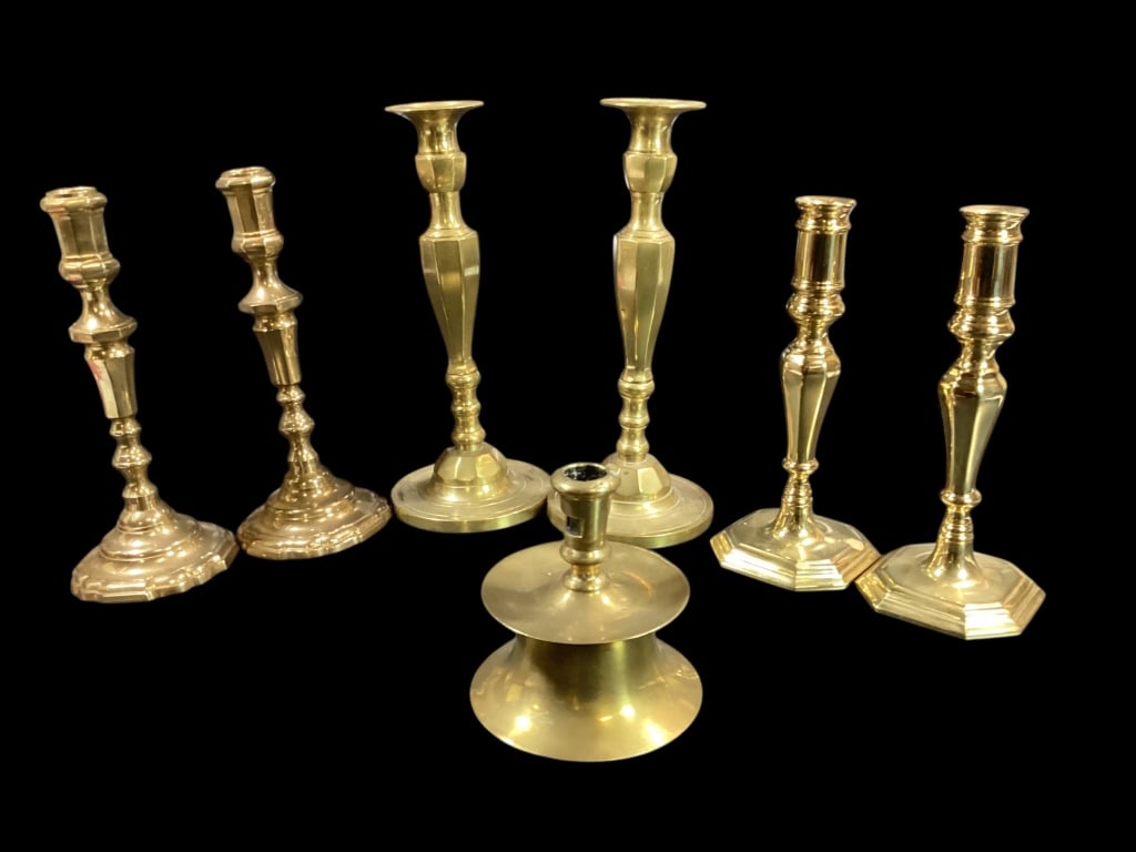 Seven Brass Candlesticks (1 of 6)