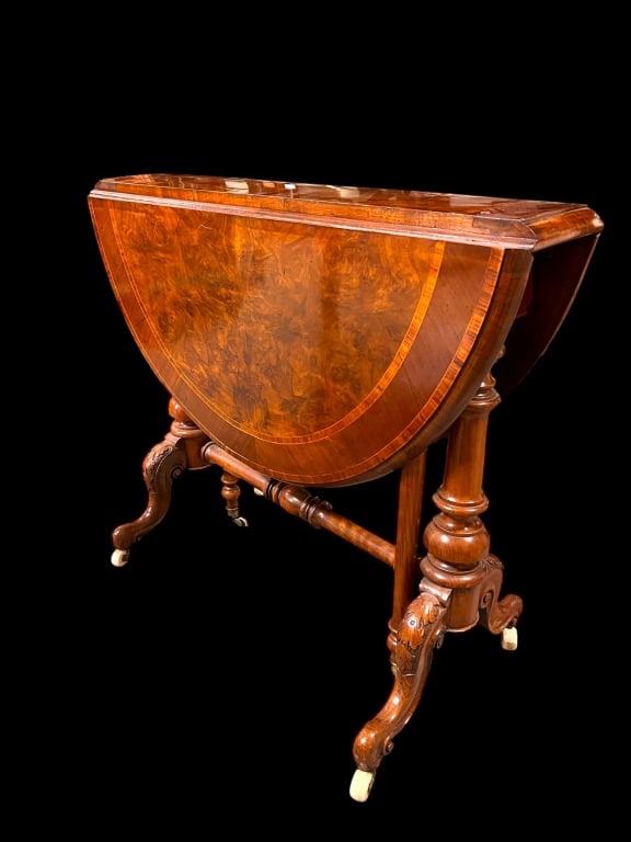 Walnut & Mahogany Drop Leaf (1 of 4)