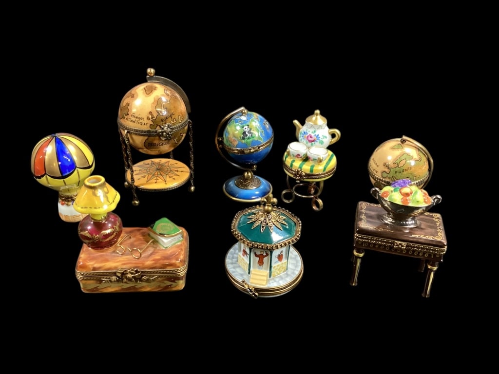 Eight Limoge Trinket Boxes (1 of 6)