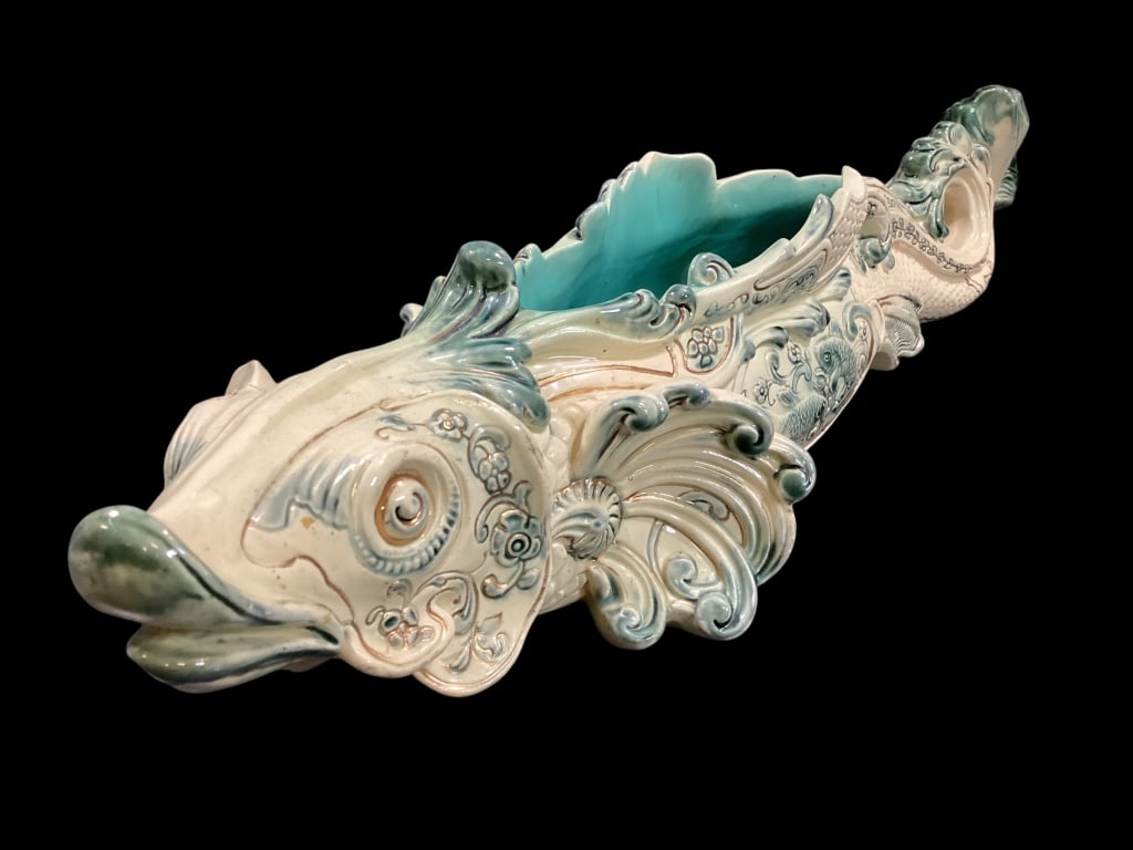 Unusual Majolica Fish Planter (1 of 6)