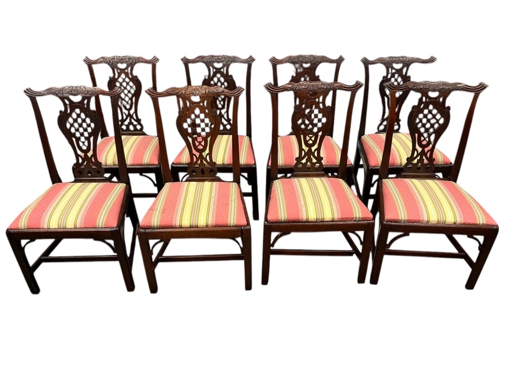 Set of 8 Centennial Chippendale Dining Chairs (1 of 6)