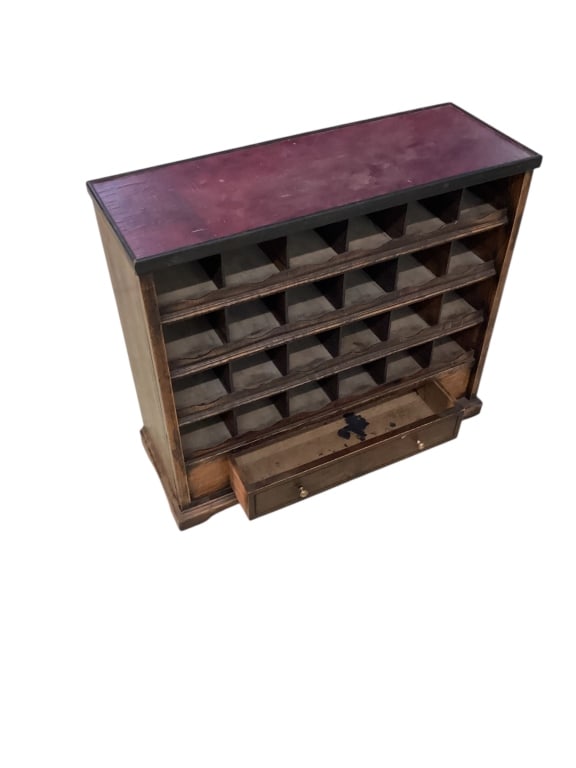 Oak Desk Top Cubby/Organizer (1 of 5)