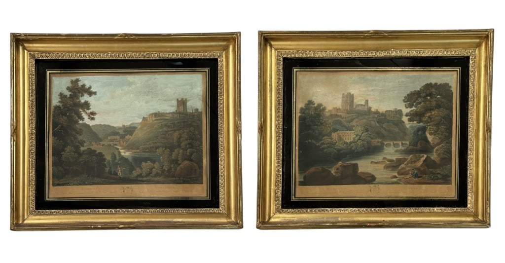 Pair Antique English Aquatints (1 of 6)