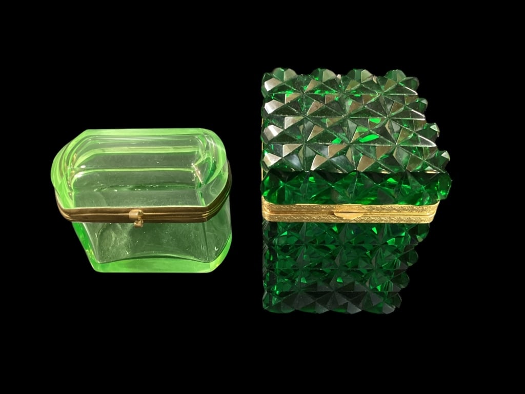Two Glass Dresser Boxes (1 of 8)