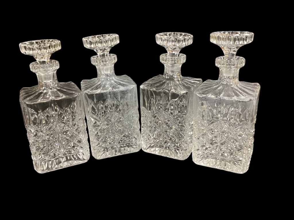 Set of Four Crystal Decanters (1 of 4)