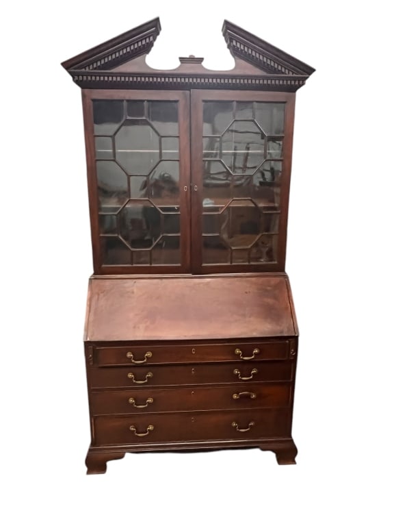 British Mahogany Chippendale Secretary (1 of 5)