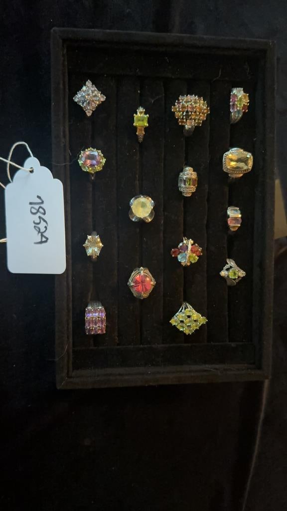 Multi colored semi precious rings (1 of 4)