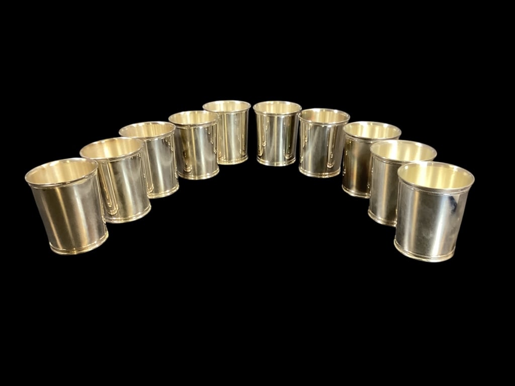 Lovely set of Ten Sterling Silver Juleps (1 of 5)