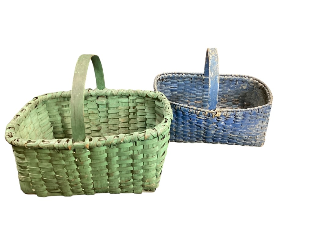 Two Primitive Woven Garden Baskets (1 of 7)
