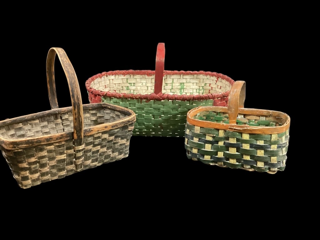 Three Painted Country Garden Baskets (1 of 6)