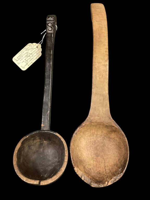 Two  Early Hand Carved Dippers (1 of 6)