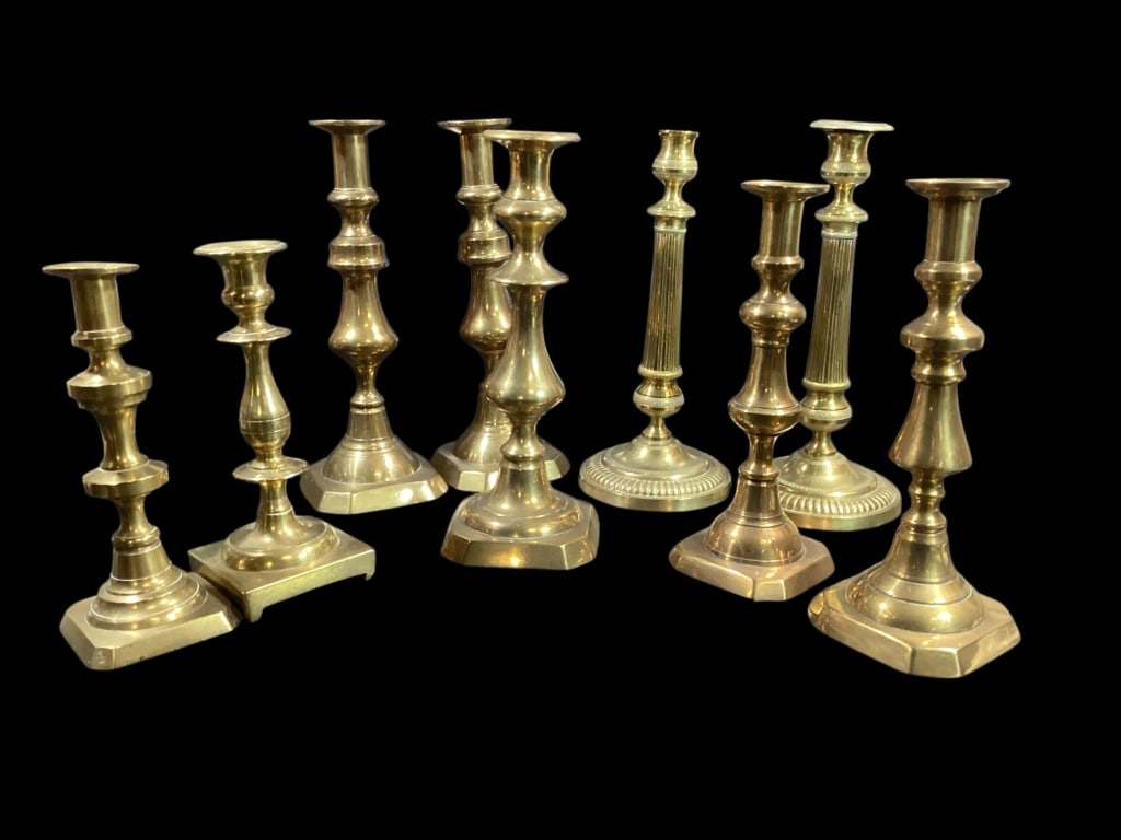 Collection of Brass Candlesticks (1 of 6)