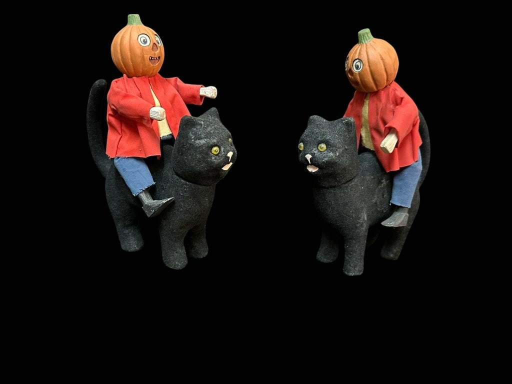 Pair Vintage Black Cat Candy Containers (1 of 6)