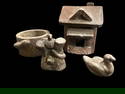 Four Pieces Sewer Tile Art