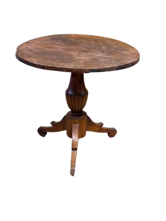 Early Hand Made Walnut Tea Table (1 of 5)