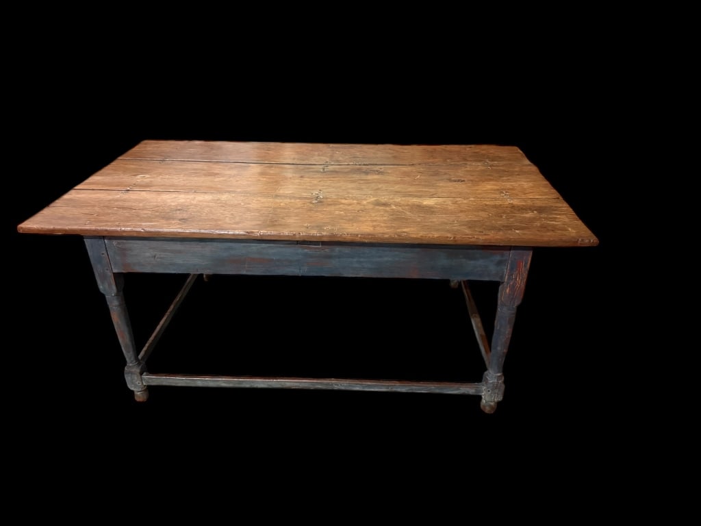 3 Board Top Farm Table W Trestle Base (1 of 4)
