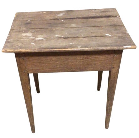 2 Board Top Heart & Yellow Pine Work Table (1 of 5)