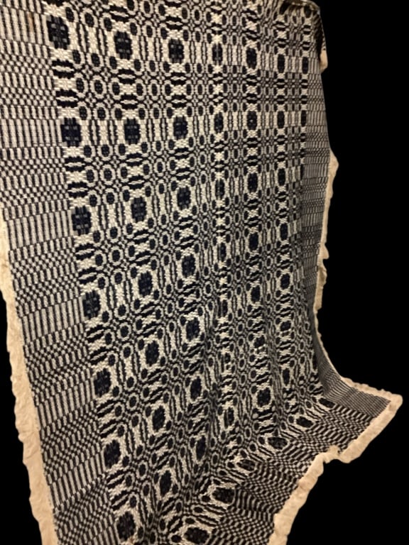 Overshot Woven Coverlet (1 of 7)