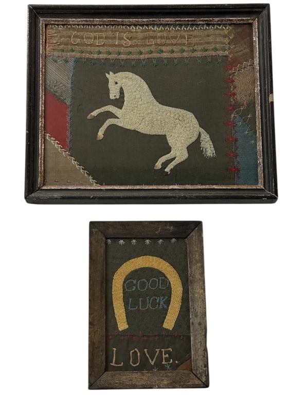 2 Framed Crazy Quilt Remnants (1 of 6)