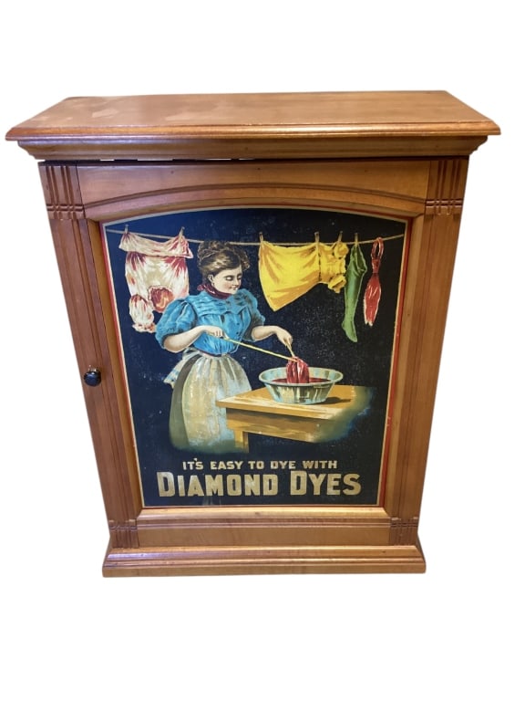 Diamond dye oak cabinet (1 of 5)