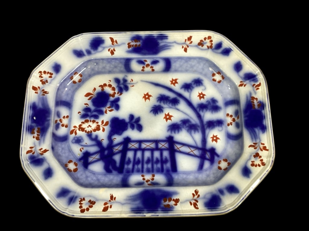 Large Ironstone Flow Blue Platter (1 of 5)