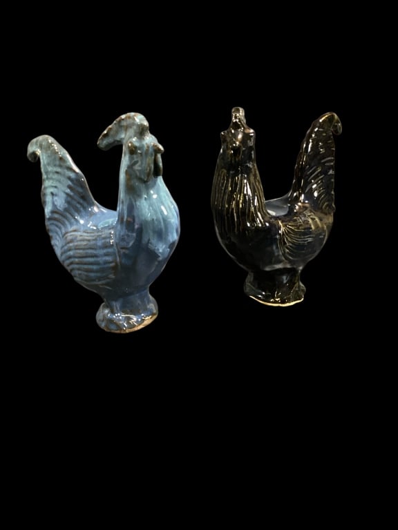 Two Pottery Roosters (1 of 6)