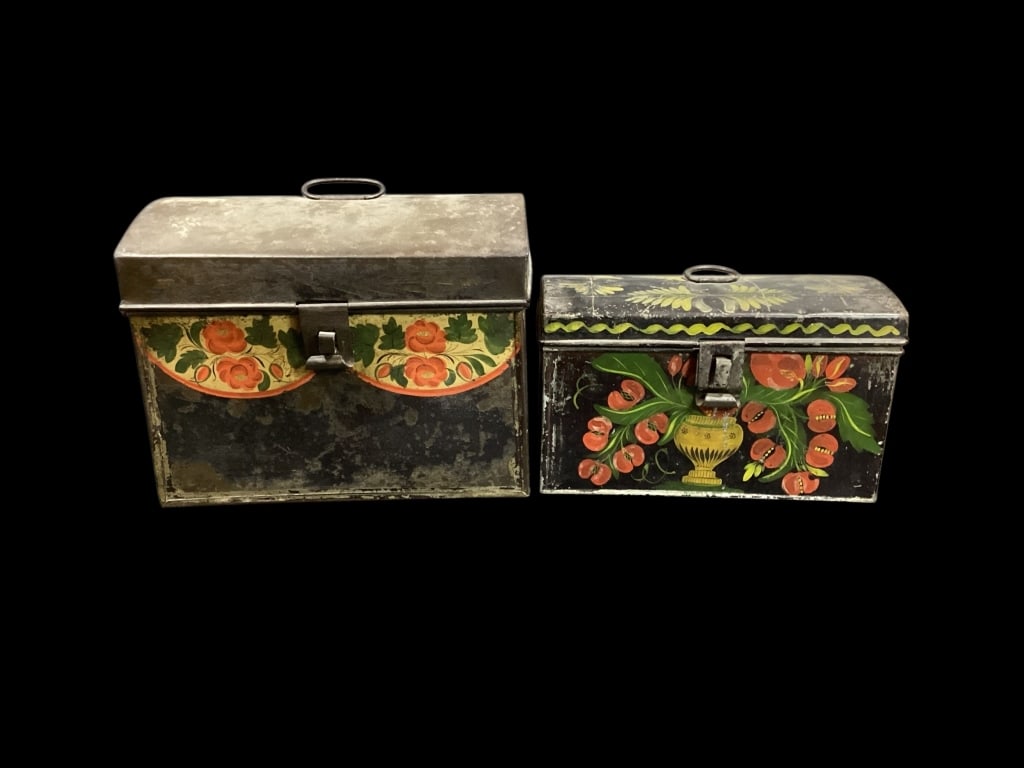 Two Antique Toleware Document Boxes (1 of 7)