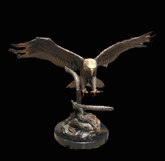 Susan Koop Bronze Eagle Landing (1 of 6)