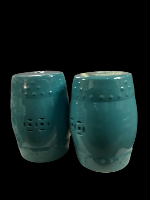 Pair Asian Design Garden Stools (1 of 5)