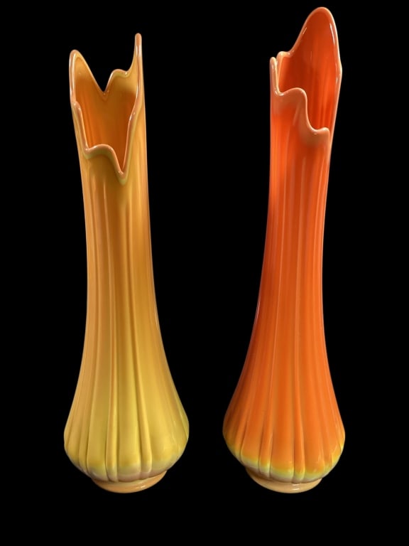 Two Swung Glass MCM Vases (1 of 5)