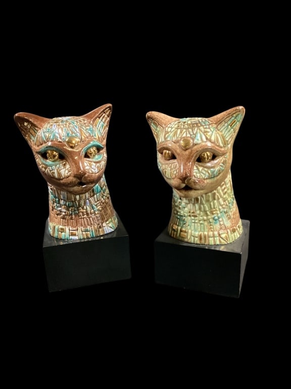 Sascha Brastoff MCM Mosaic Cats (1 of 6)
