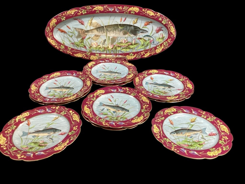 Porcelain Fish Service (1 of 6)
