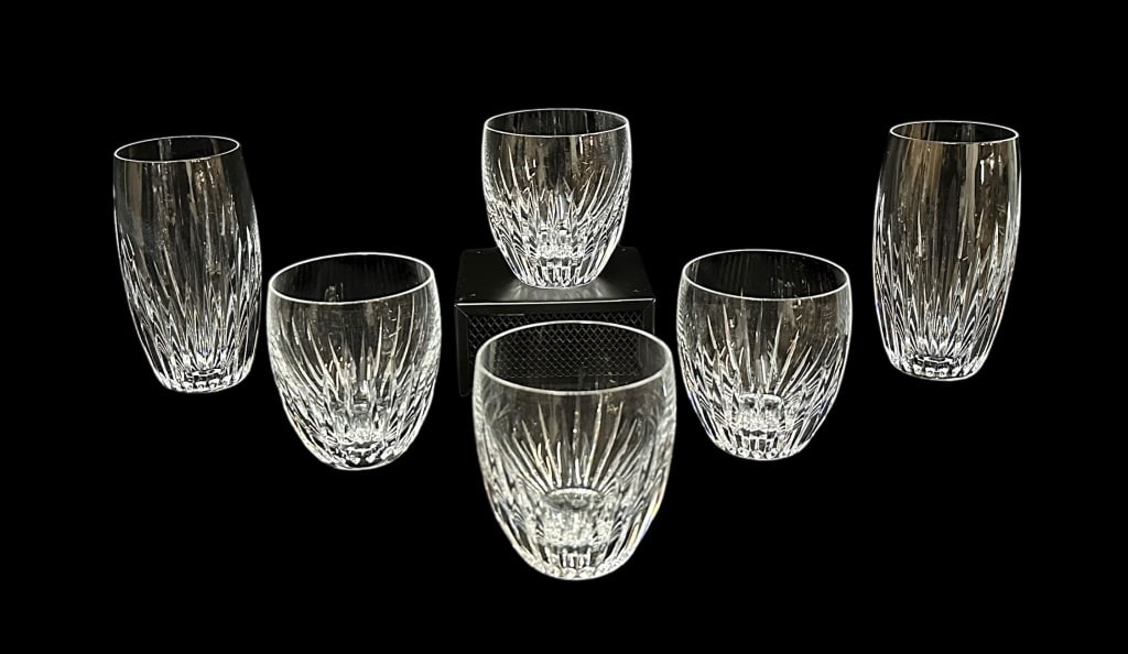 Six Baccarat Crystal Massena Glasses (1 of 6)