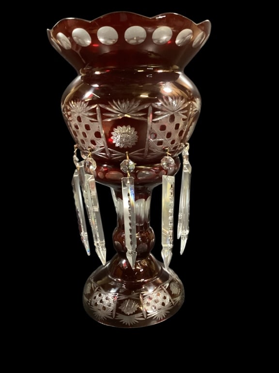 Bohemian Ruby Red Mantle Luster (1 of 4)