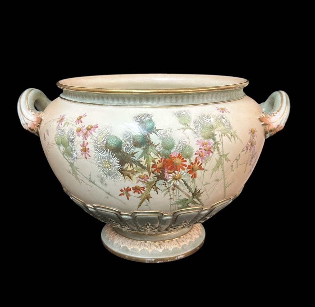 Royal Worcester Blush Ivory Jardiniere (1 of 6)