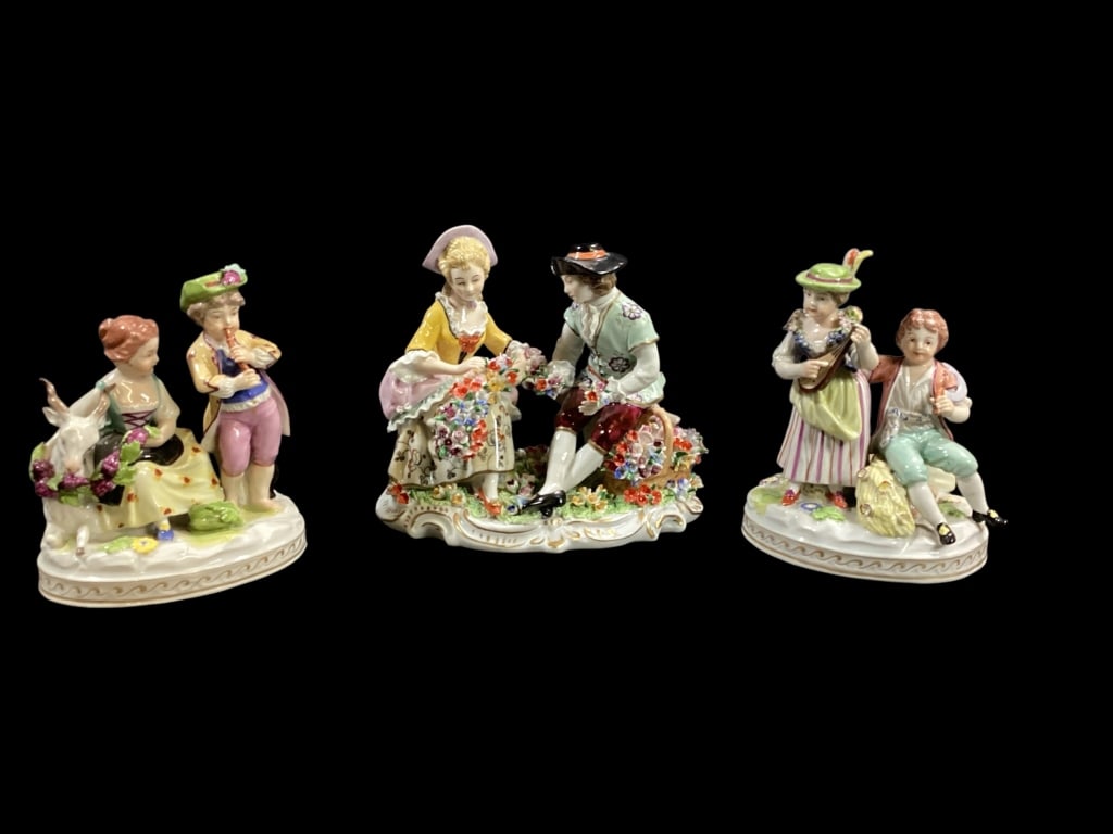 Three Porcelain Figural Groupings (1 of 6)