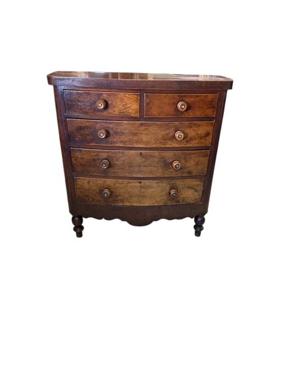 British Mahogany Bow Front Chest (1 of 5)