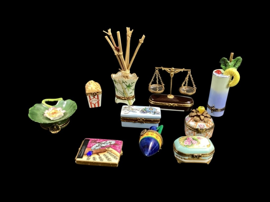 Ten Limoge Trinket Boxes (1 of 5)