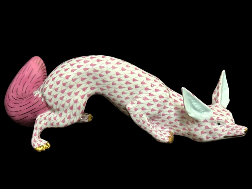 Herend Porcelain Fishnet Fox (1 of 7)