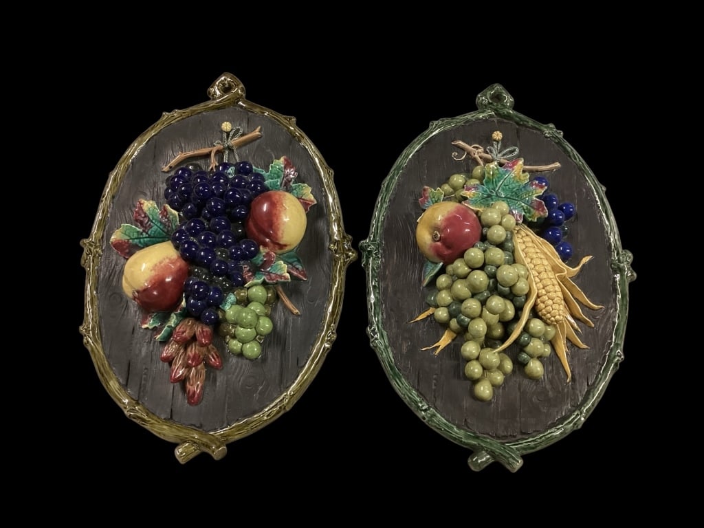 Bernard Bloch Majolica Fruit Plaques (1 of 5)