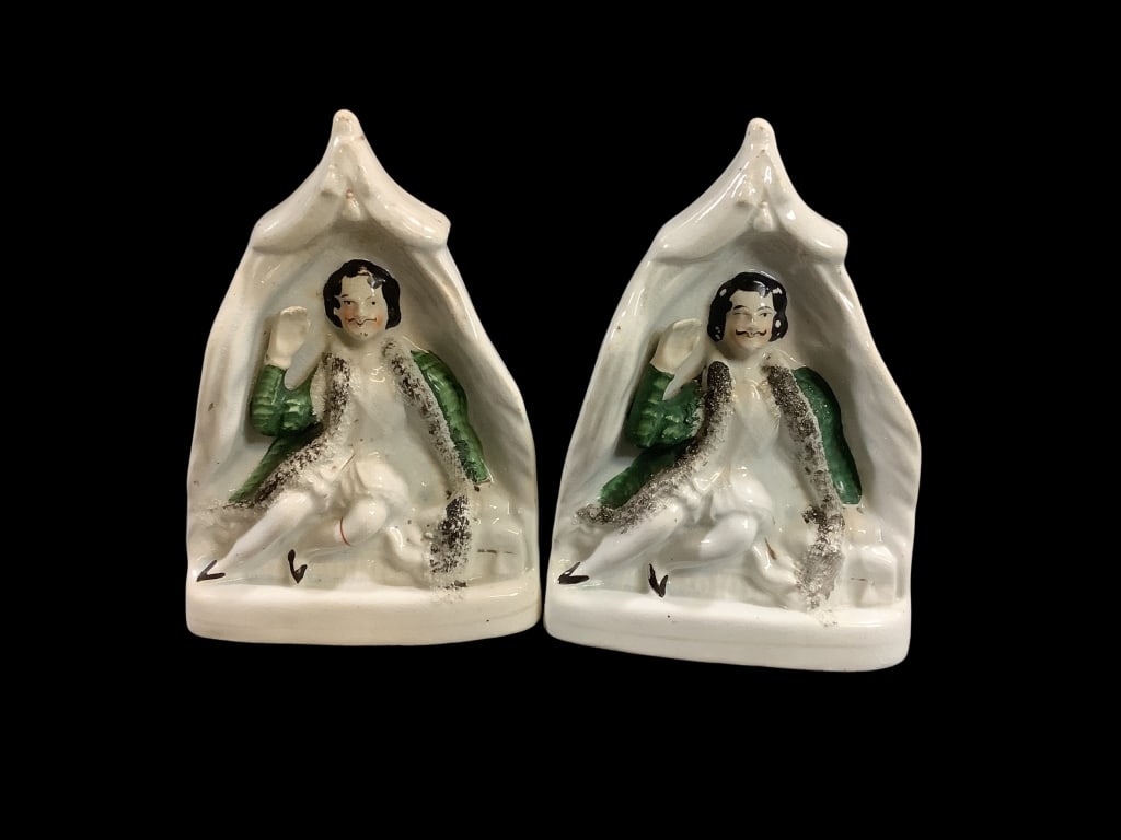 Pair Staffordshire Bookends (1 of 5)