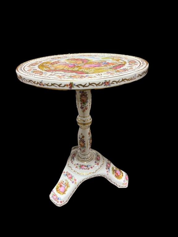 Severs Style handpainted Porcelain Table (1 of 5)