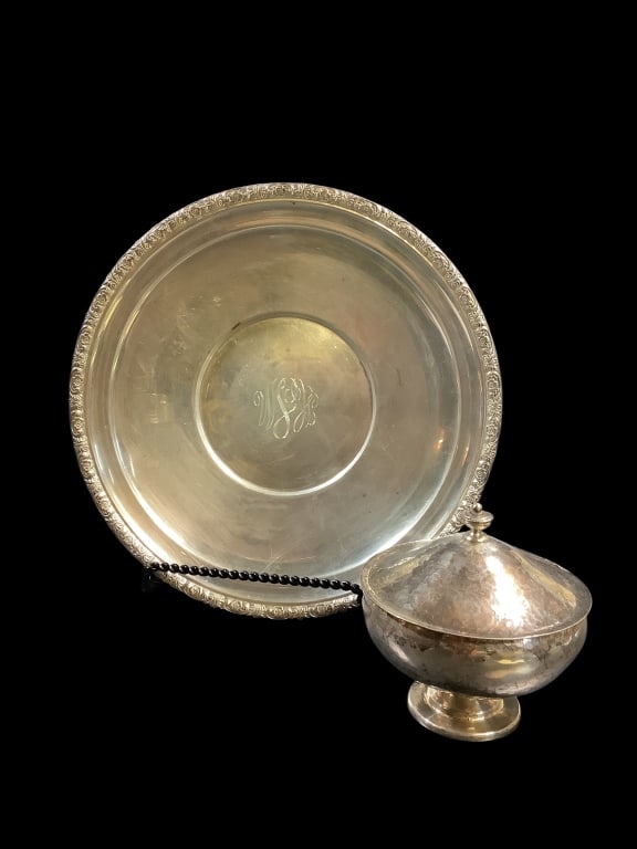 Sterling Silver Tray, Lidded Dish (1 of 6)