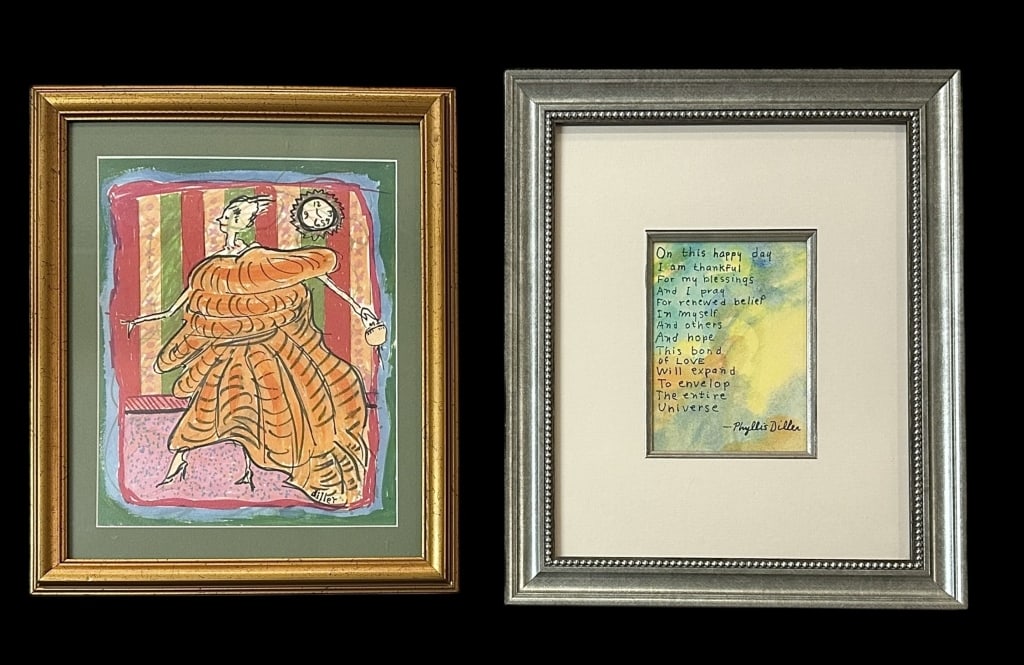 Two Phyllis Diller Art Prints (1 of 10)