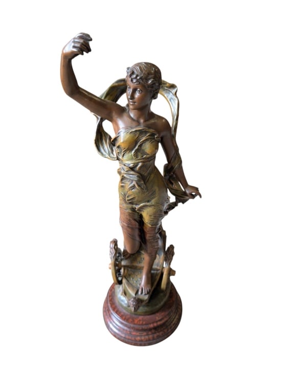 24.5-Inch Bronze-Colored Statue of Female Figure (1 of 5)