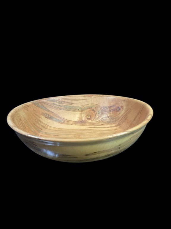 Hand Turned Ambrosia Maple Bowl (1 of 6)