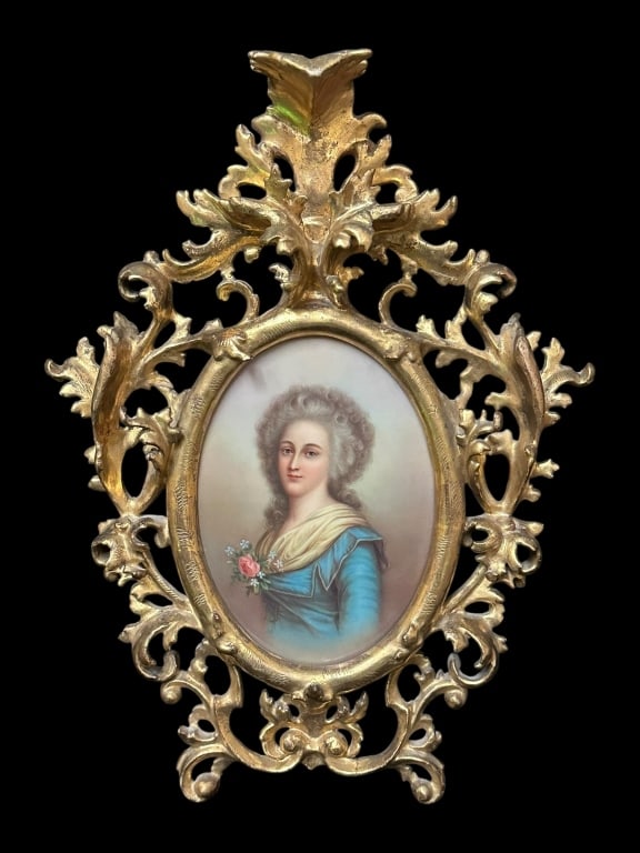 Continental Portrait Miniature in Gilt Frame (1 of 6)