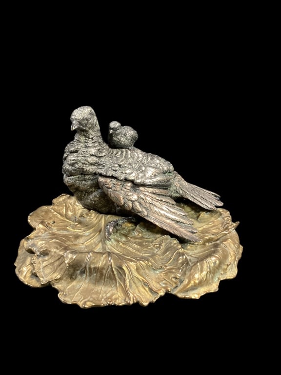 Austrian Painted Bronze Inkwell (1 of 6)